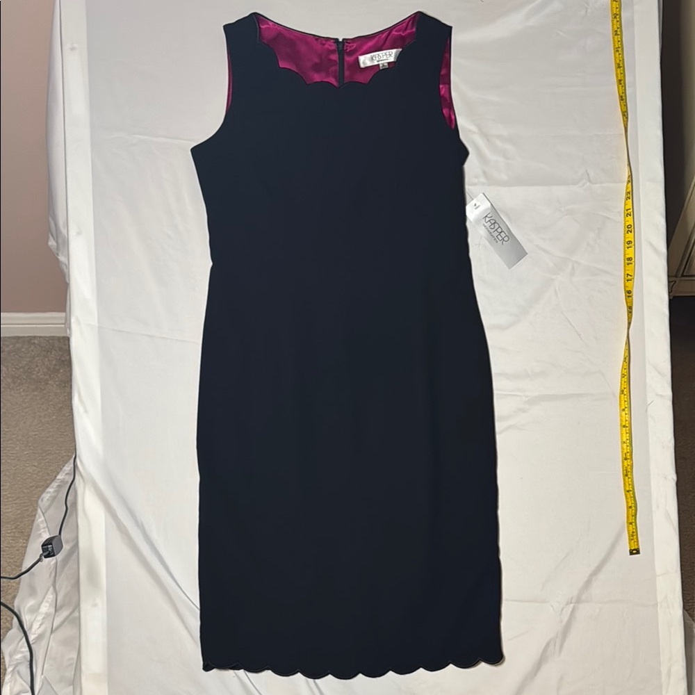 Kasper Black Midi Dress and Blazer NWT with Fuchsia Highlights